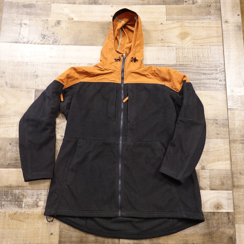 Duluth Trading Shoreline 2.0 Fleece Jacket Women’s 1X Black Orange Hooded